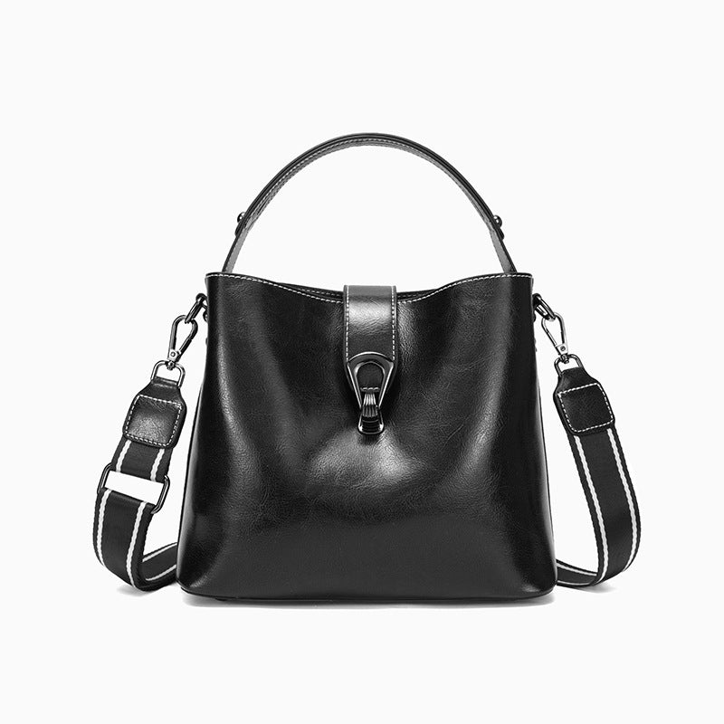 Mary Woman Leather Bucket Small Shoulder Bag