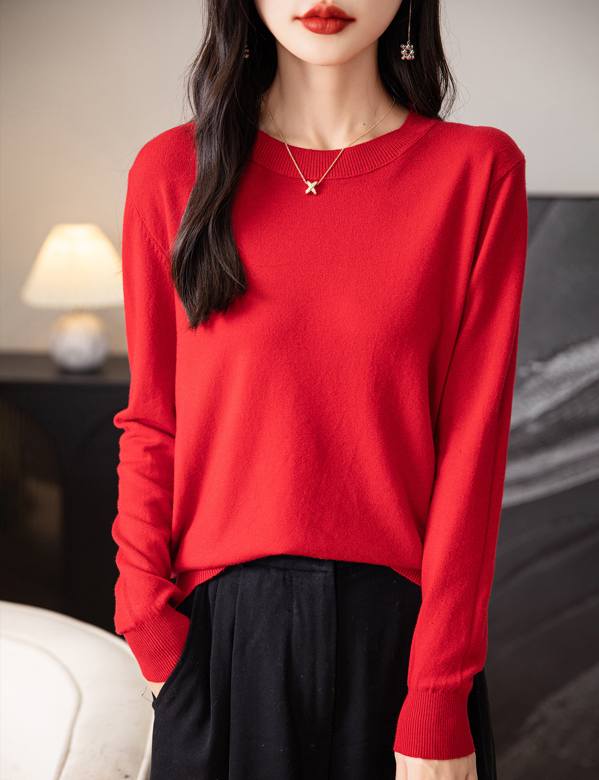 Ruth O Neck Woman Sweater