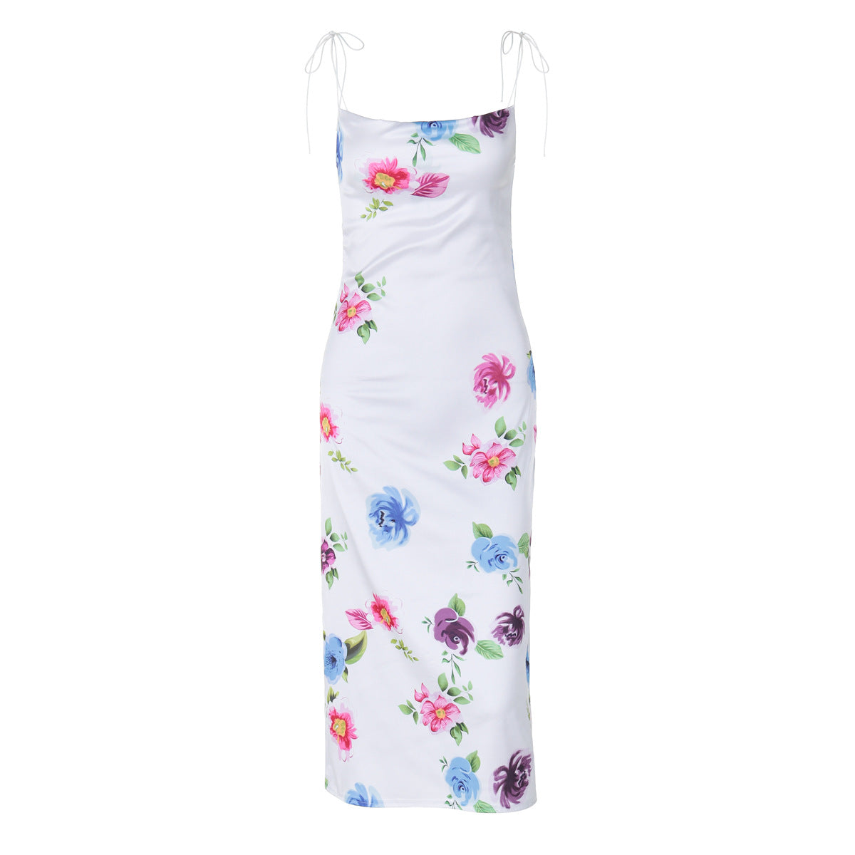 Pamela Printed Backless Long Dress