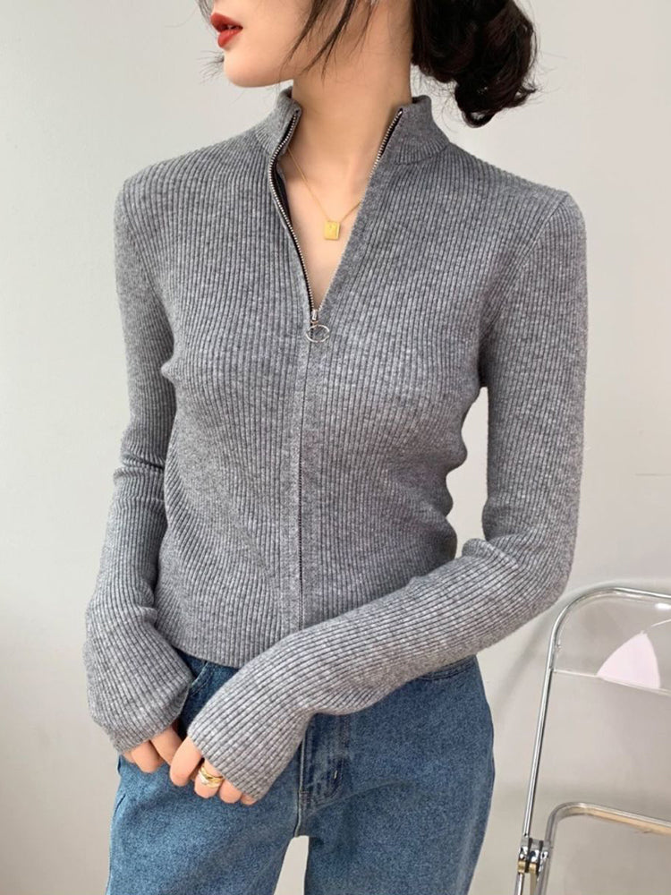 Sally Zipper Woman Sweater