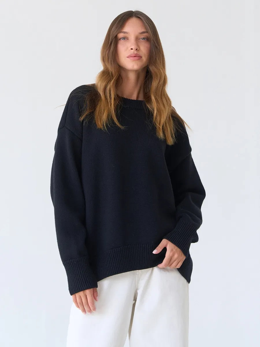 Tina O Neck Oversized Casual Women Sweater