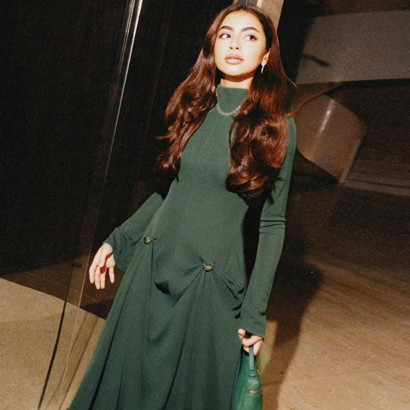 Jenny Turtleneck Long Sleeve Maxi Dress