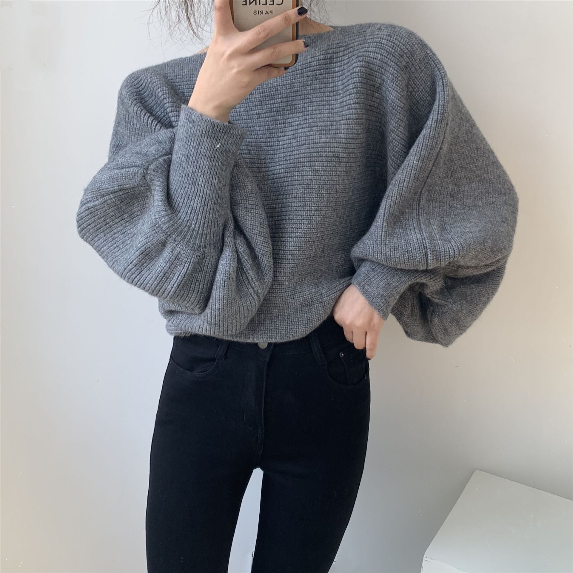 Alice Casual Knitted Solid Woman Sweater