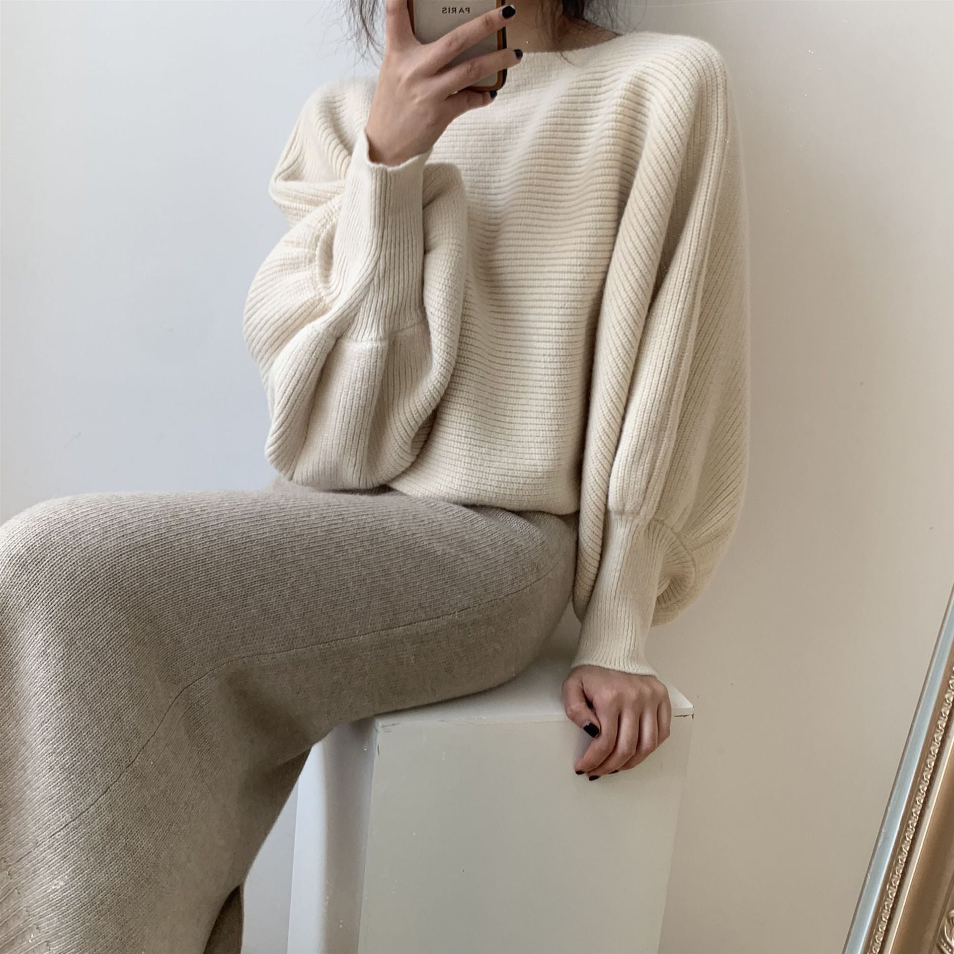 Alice Casual Knitted Solid Woman Sweater