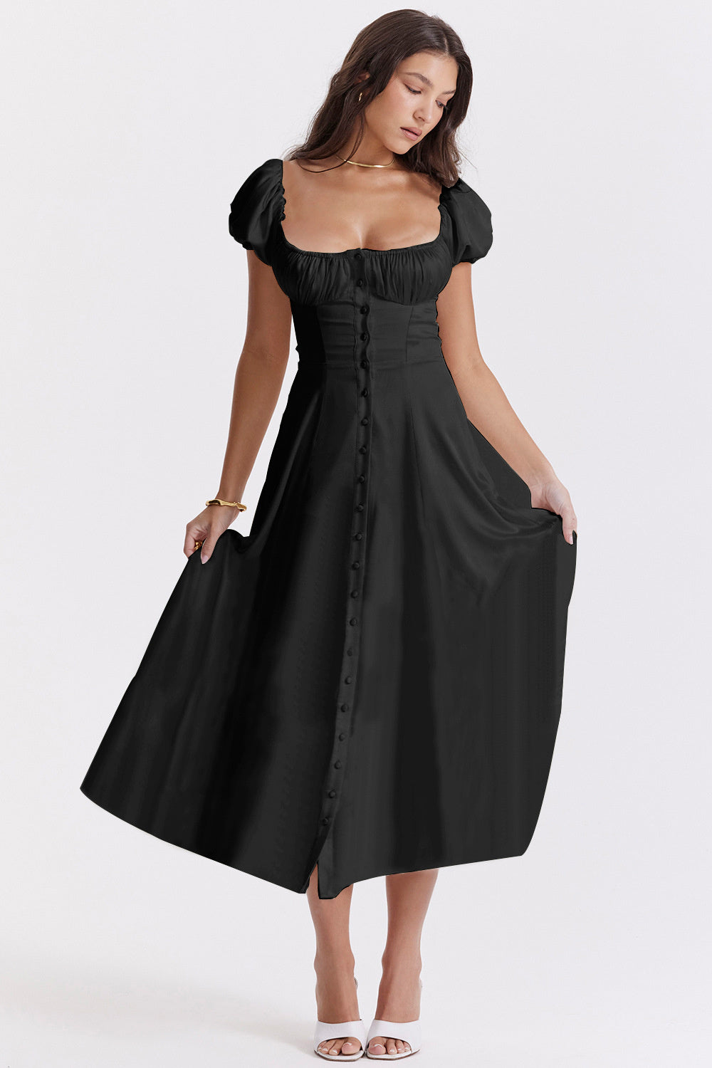 Alice Puff Sleeve Midi Dress