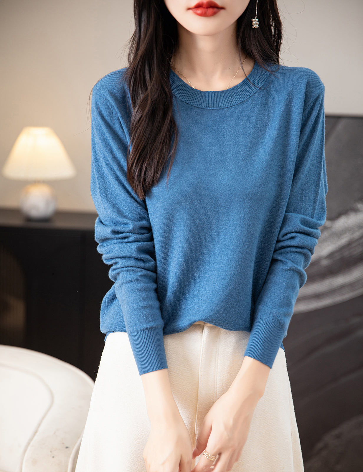 Ruth O Neck Woman Sweater