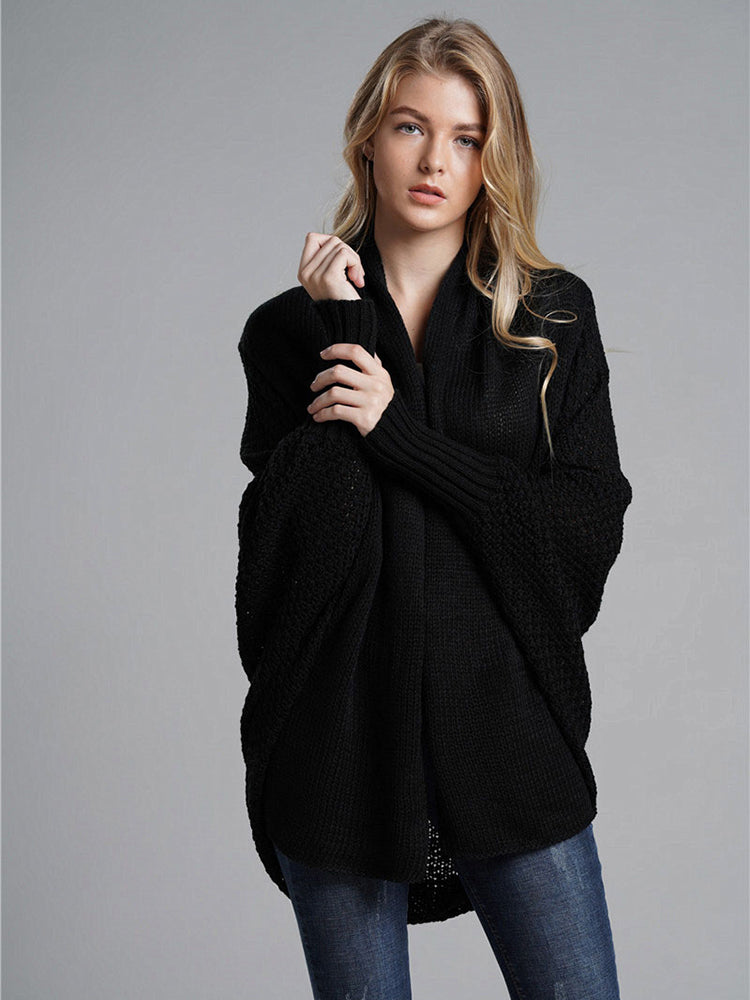 Maureen Oversized Patchwork Long Sleeve Women Sweater