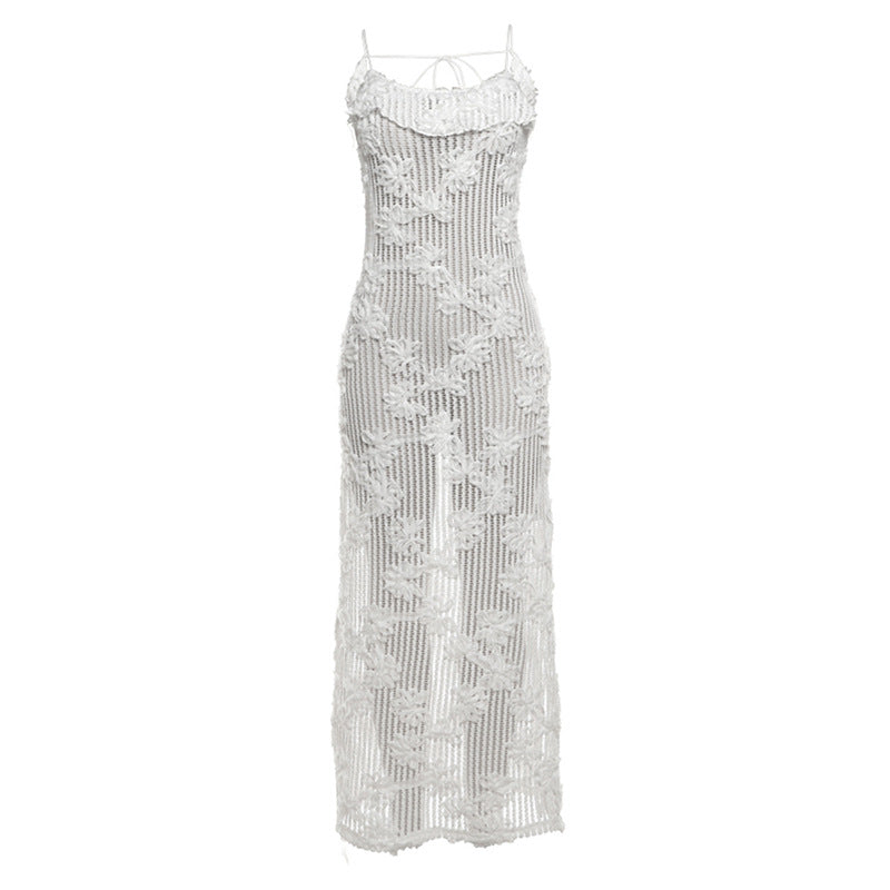 Tina Backless Ruffled Strappy Long Dress