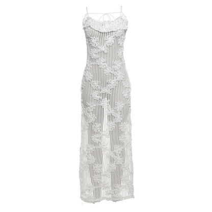 Tina Backless Ruffled Strappy Long Dress