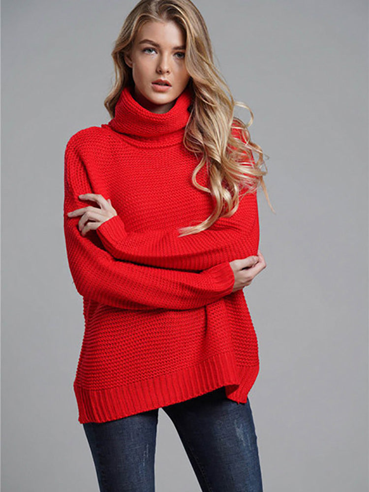 Сlara Solid Women's Turtleneck Sweater