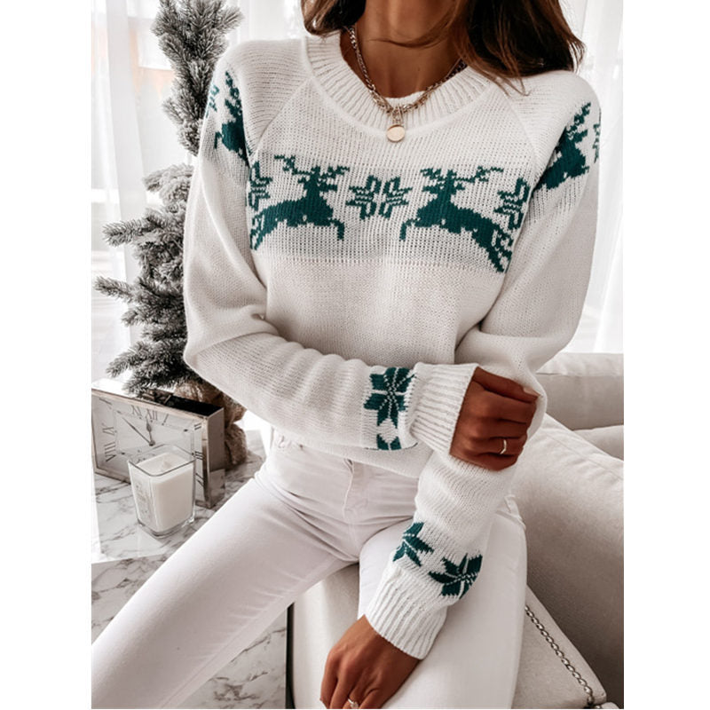 Priscilla Knitted O-neck Loose Women Sweater