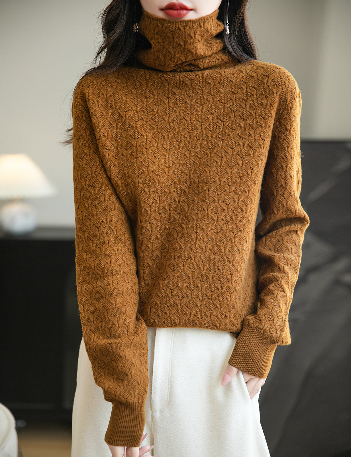 Phyllis Turtleneck Woman Knit Sweater