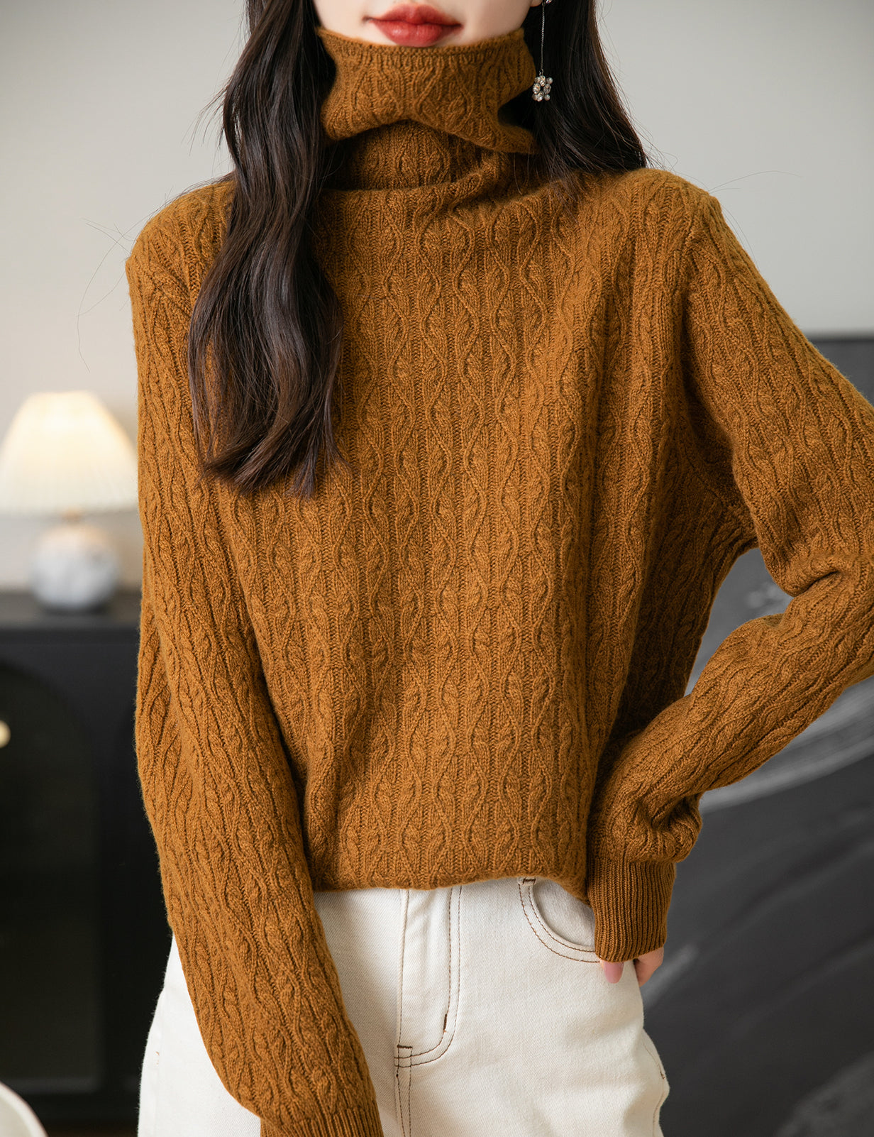 Nikki Turtleneck Woman Knit Sweater