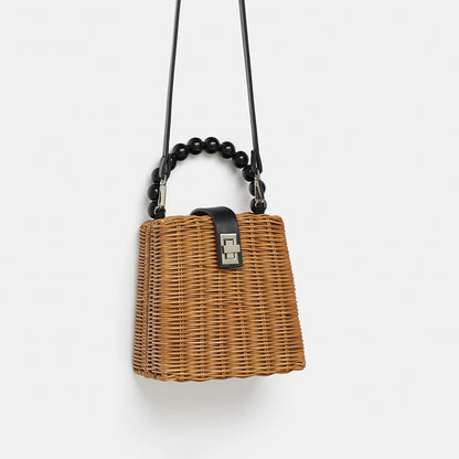 Connie Woman Mini Rattan Handbag