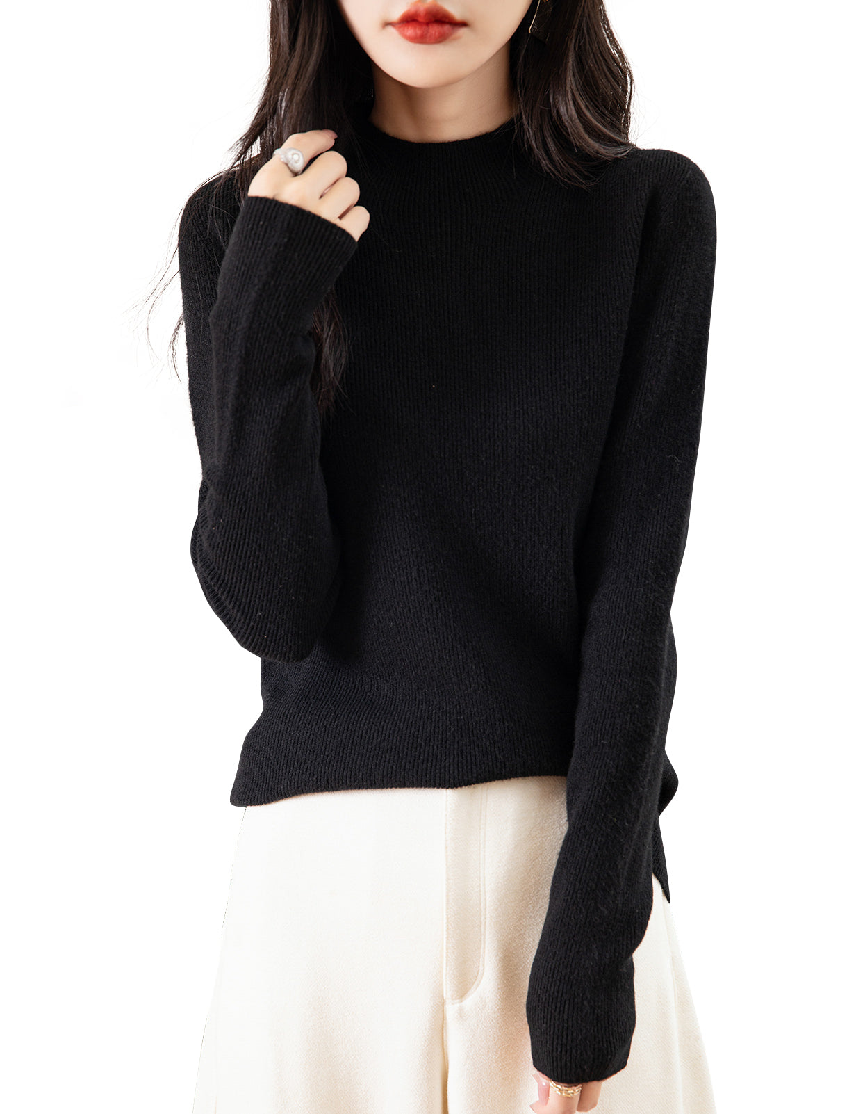 Victoria Woman Long Sleeve Knitted Sweater