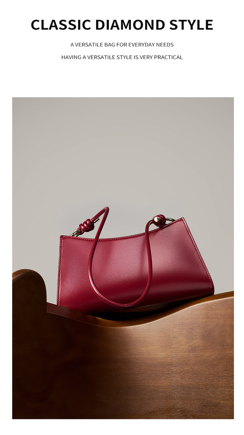 Hannah  Woman Cowhide Genuine Leather Underarm Shoulder Bag