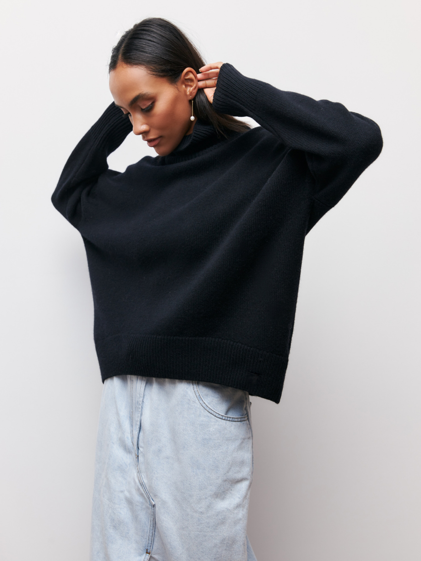 Leah Turtleneck Oversized Casual Women Sweater