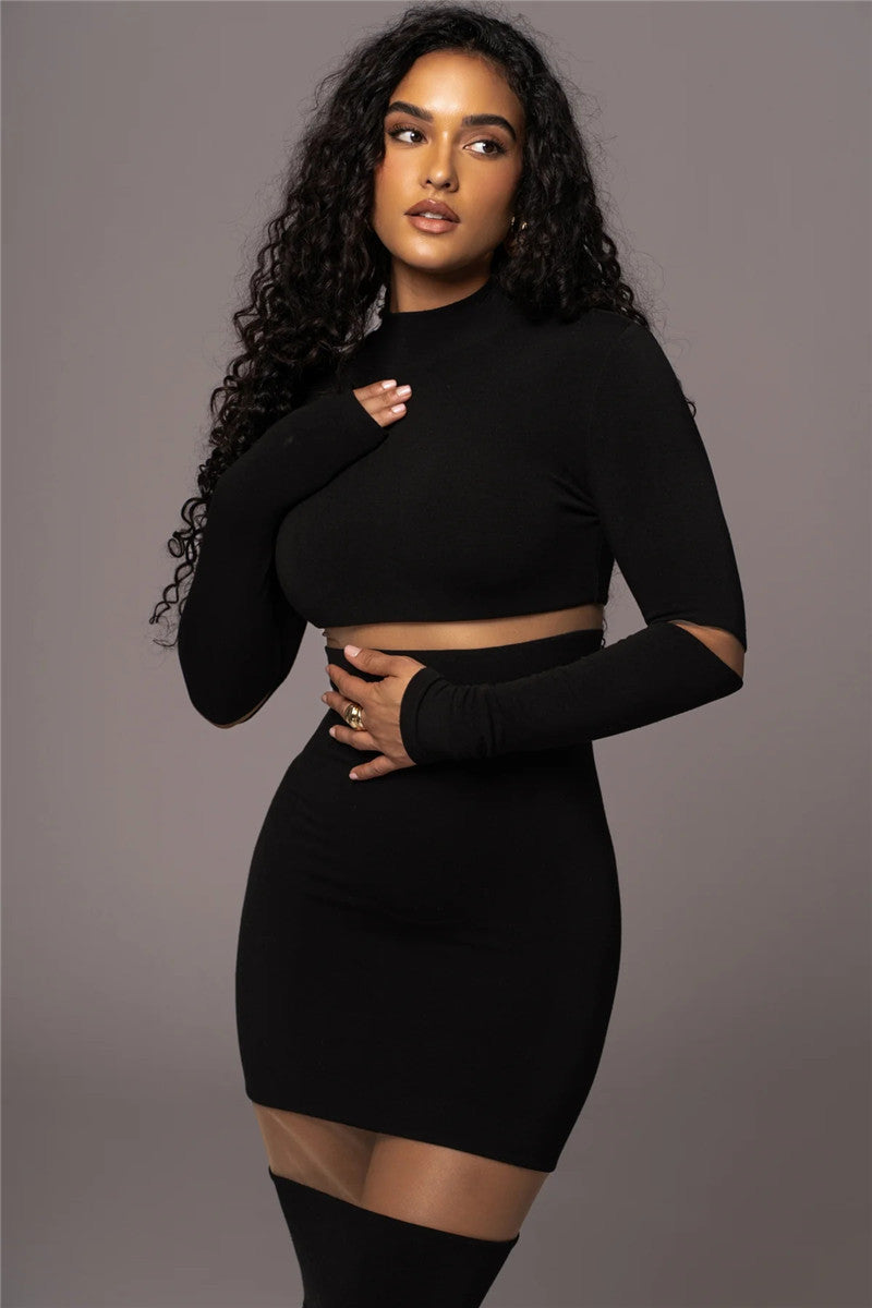 Phyllis Patchwork Bodycon Sexy Midi Dress