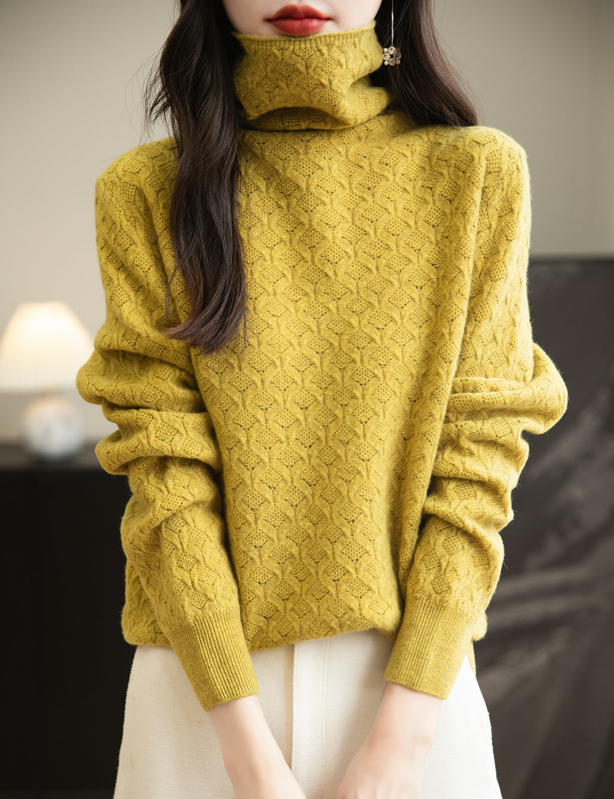 Phyllis Turtleneck Woman Knit Sweater