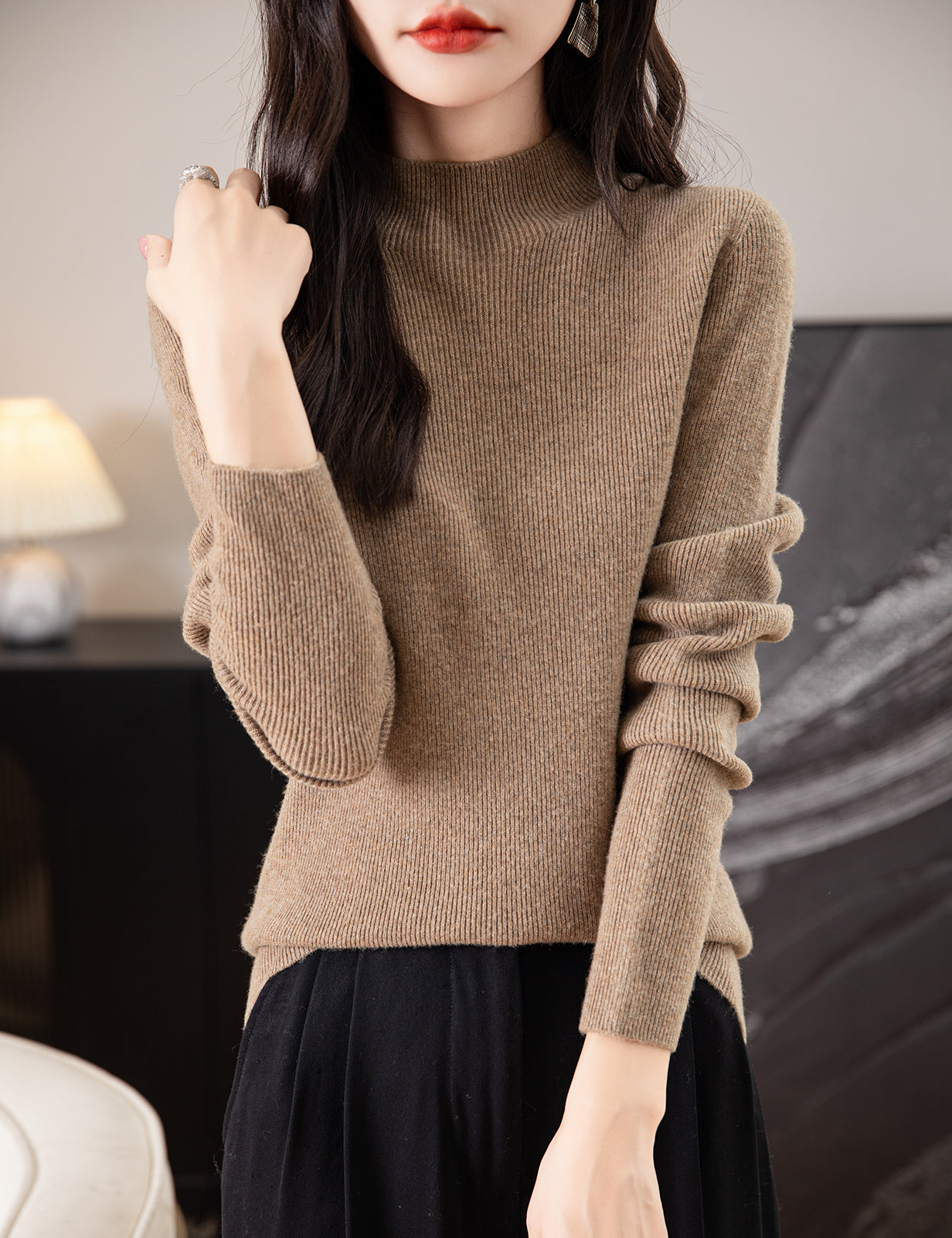 Ruby Woman Long Sleeve Knitted Sweater