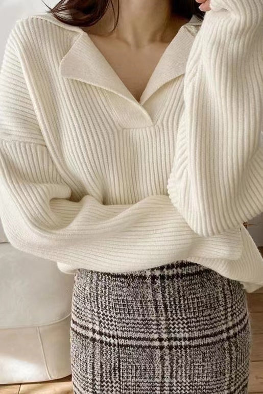 Pamela Basic Warm Vintage Knitted Sweater