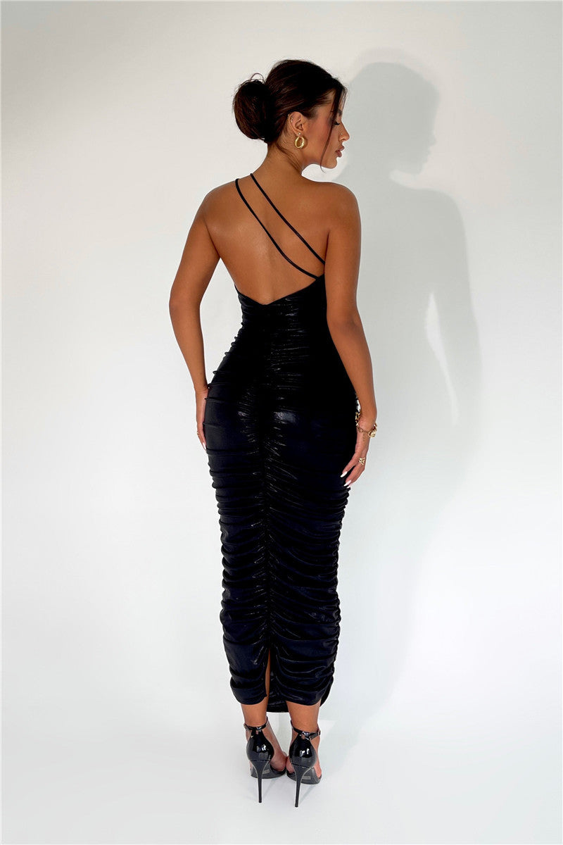Stella One Shoulder Strapless Backless Bodycon Maxi Dress