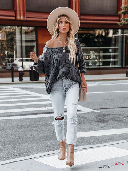 Grace Oversize Twist Bohemian Women Sweater