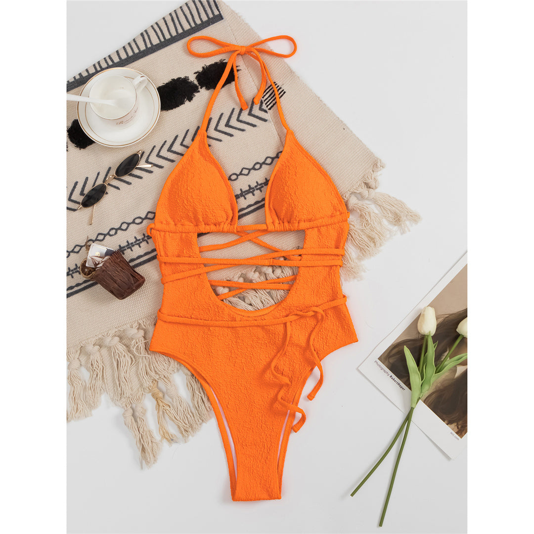 Katie Wrap Around Halter Cut Out Monokini