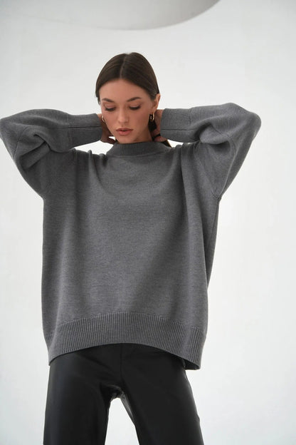 Tina O Neck Oversized Casual Women Sweater