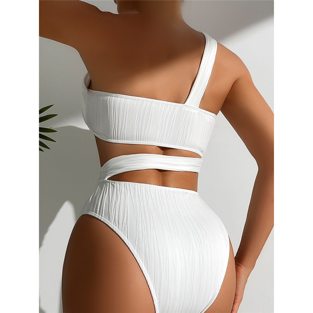 Ruby Asymmetric One Shoulder Cut Out Monokini