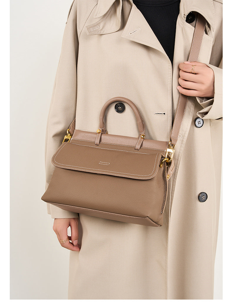 Сlara Leather Work Tote Handbag