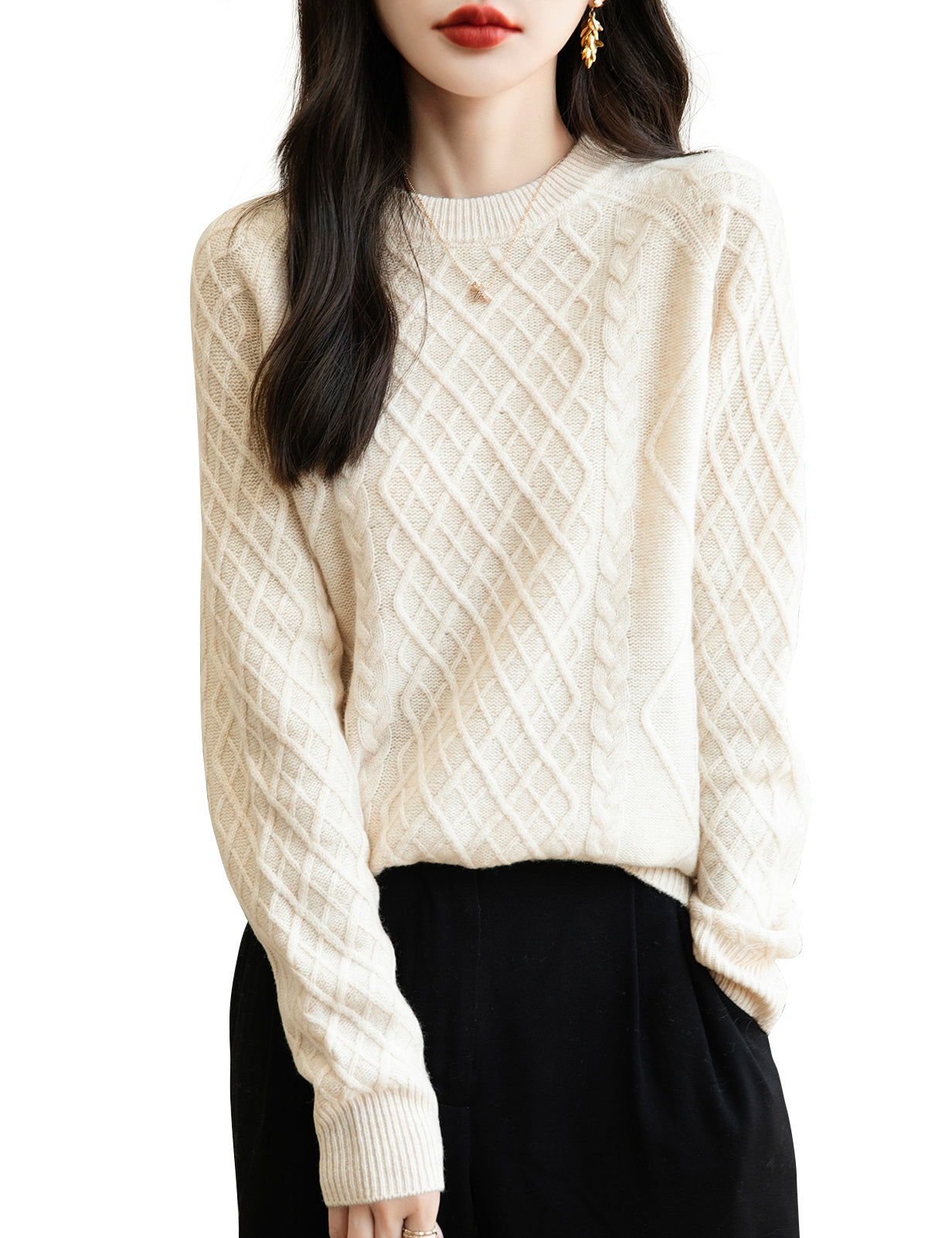 Lauren Woman Crew Neck Soft Long Sleeve Sweater