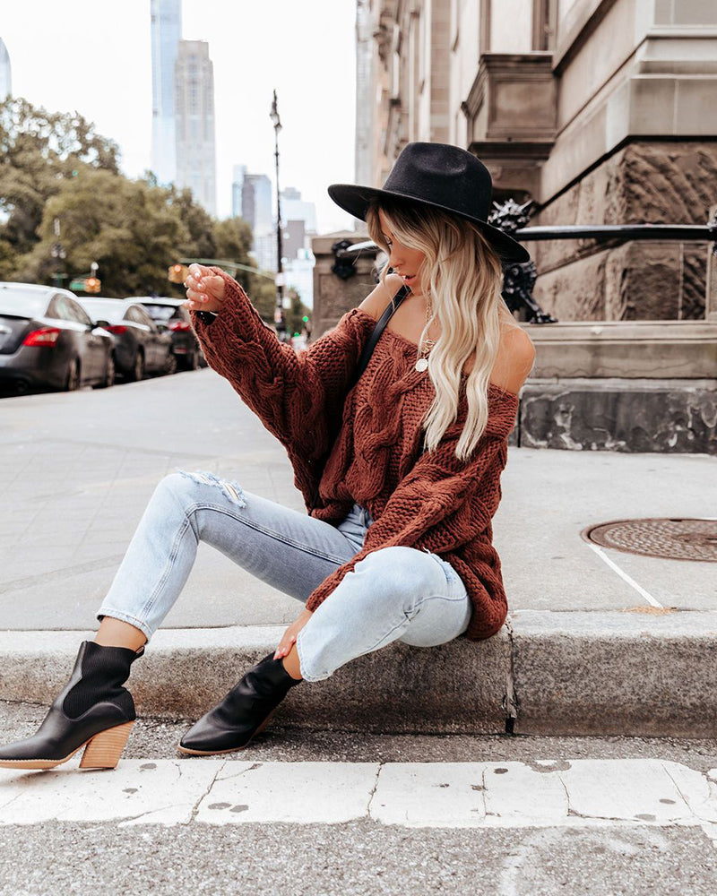 Grace Oversize Twist Bohemian Women Sweater