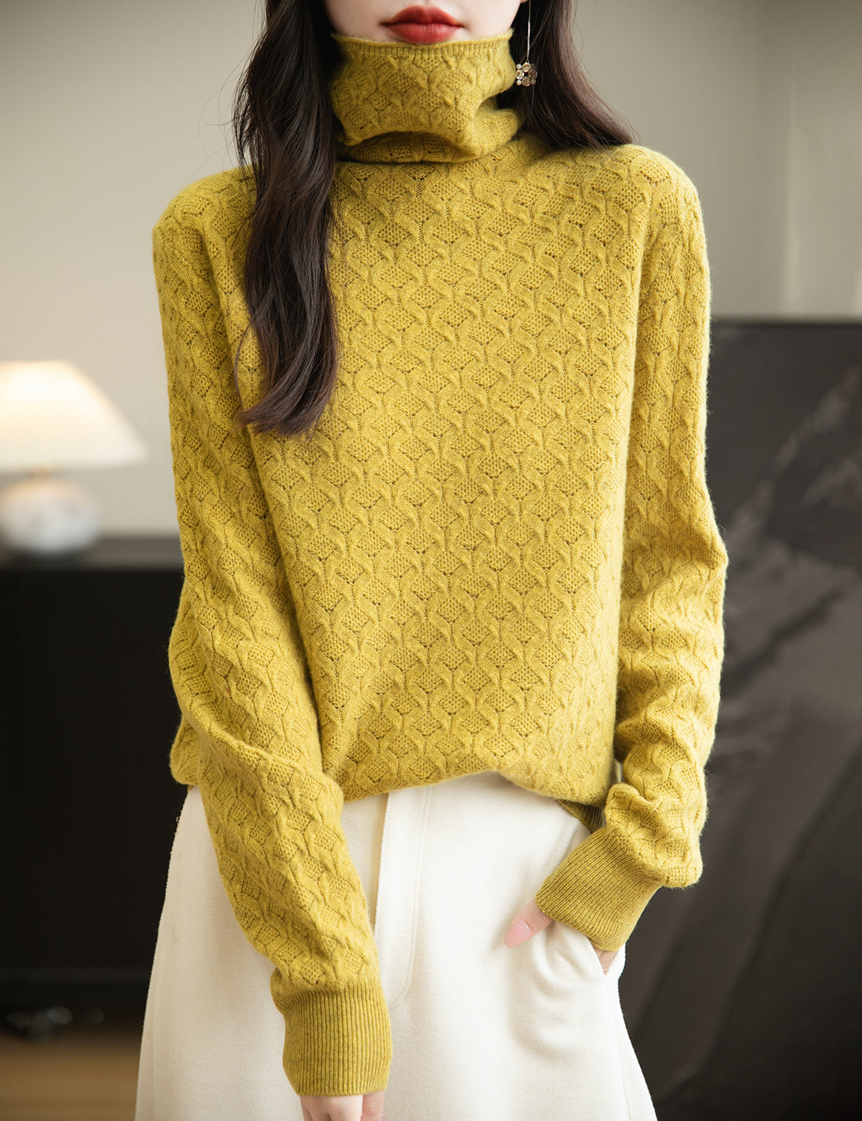 Phyllis Turtleneck Woman Knit Sweater