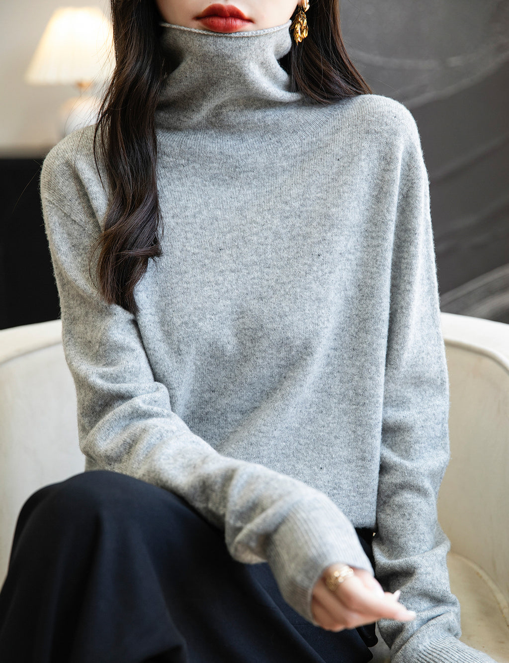 Irene Woman Turtleneck Sweater