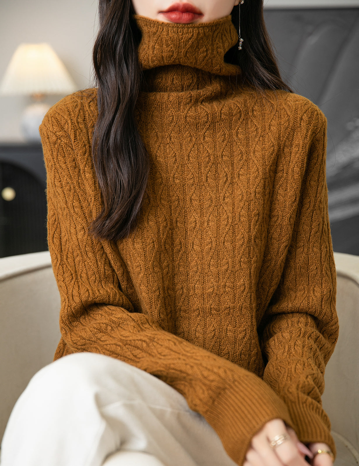 Nikki Turtleneck Woman Knit Sweater