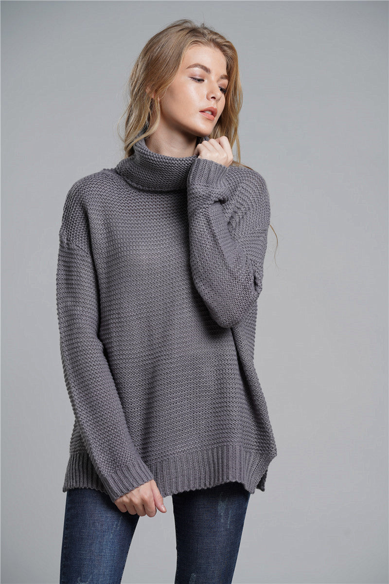 Сlara Solid Women's Turtleneck Sweater