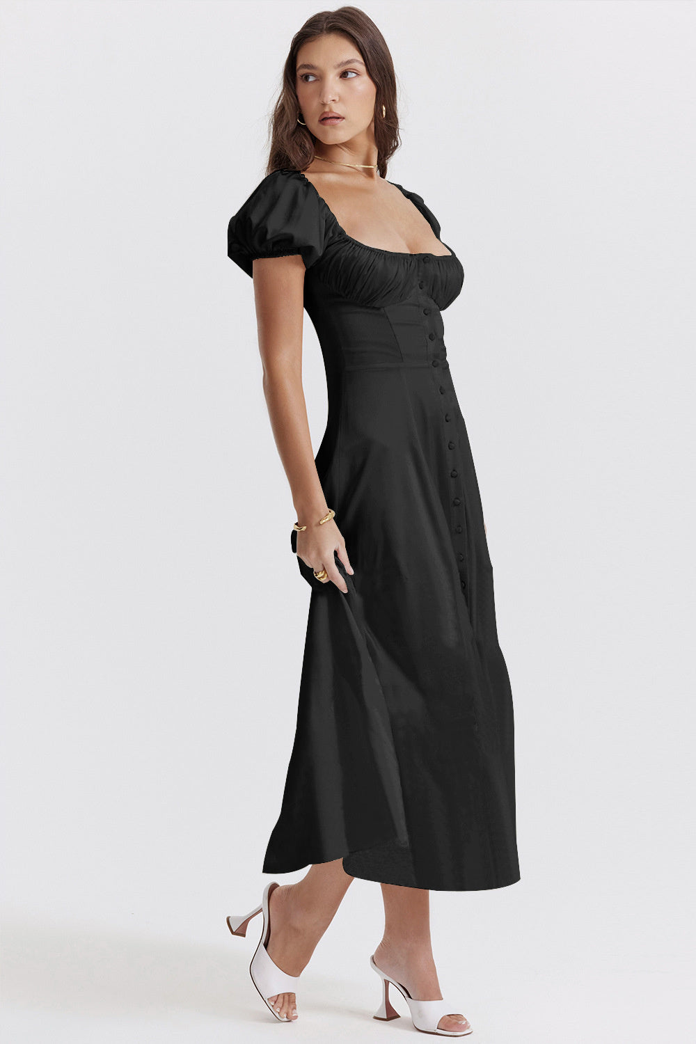 Alice Puff Sleeve Midi Dress