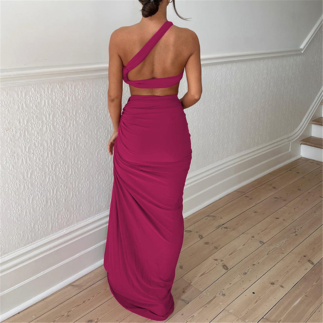 Michele One Shoulder Backless Long Dress