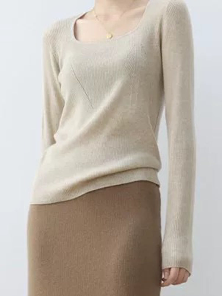 Lori Slim-fit Square Collar Women Sweater