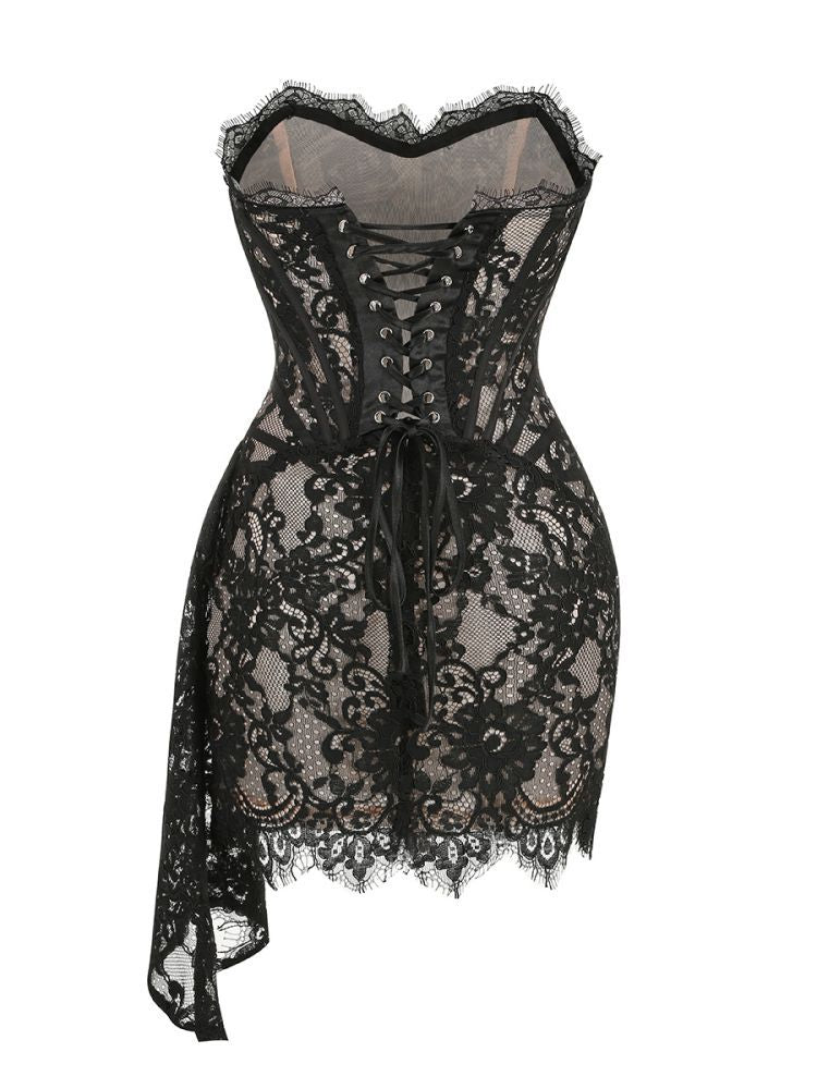 Natalie Lace Strapless Sexy Mini Dress