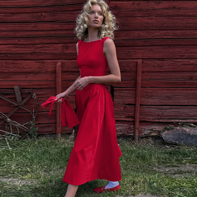 Nancy Backless A-line Maxi Dress