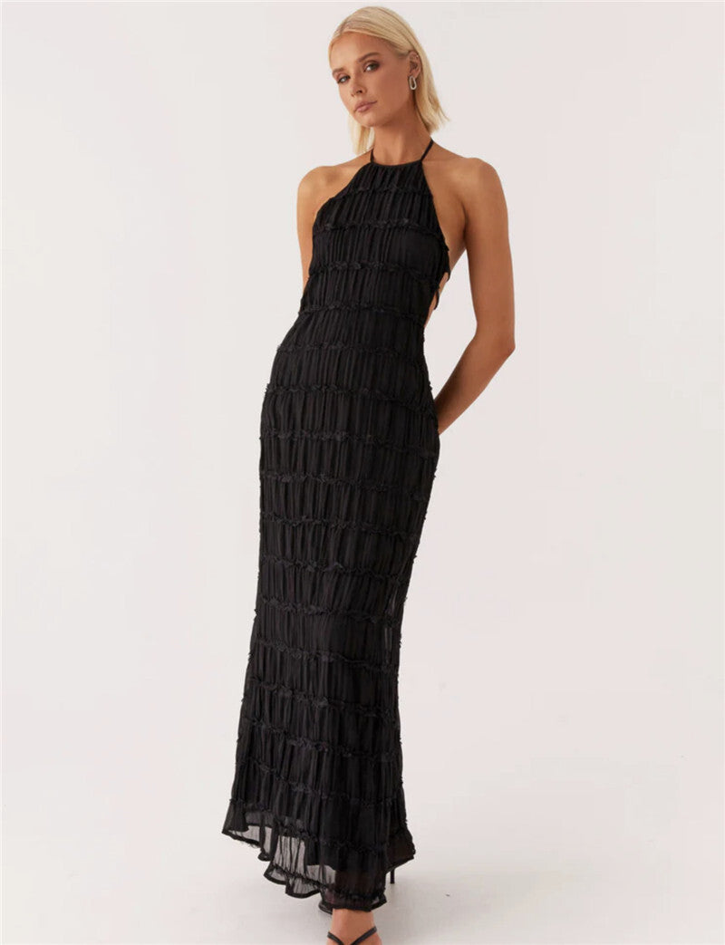 Ilona Halter Backless Sexy Maxi Dress