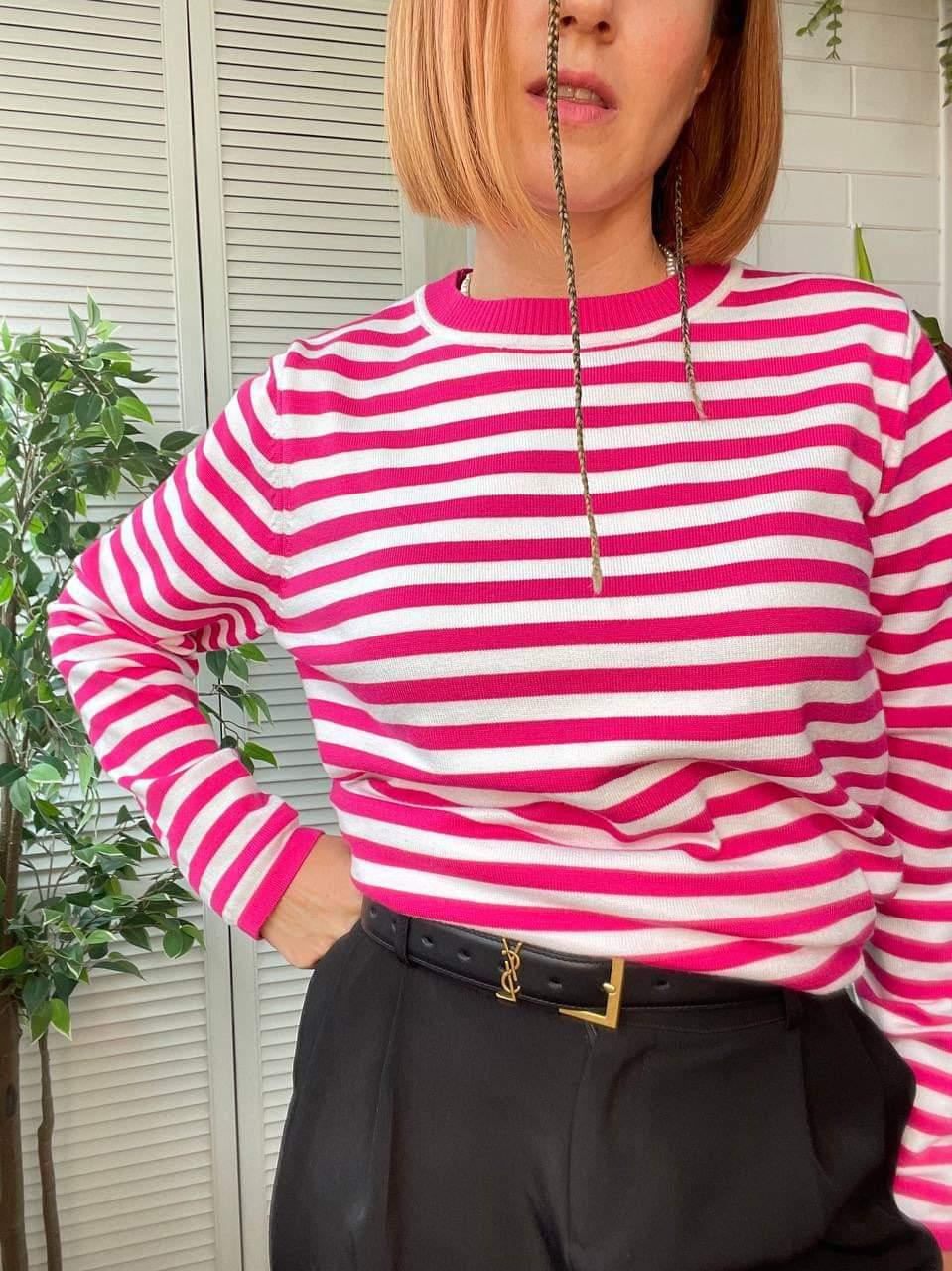 Rita Loose Casual Knitted Stripe Women Sweater