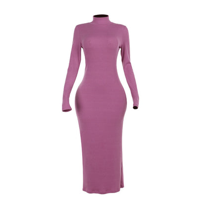 Rebecca Turtleneck Long Sleeve Maxi Dress