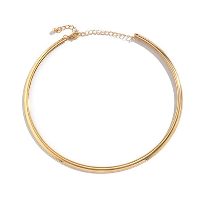 Whitney Vintage Iron Metal Torques Choker Necklace