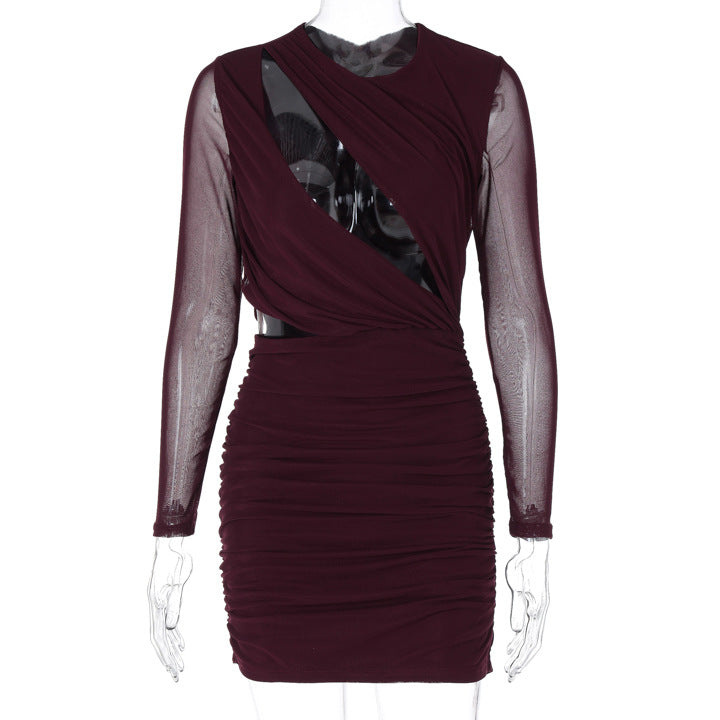 Adrianne Hollow Out Sexy Mini Dress