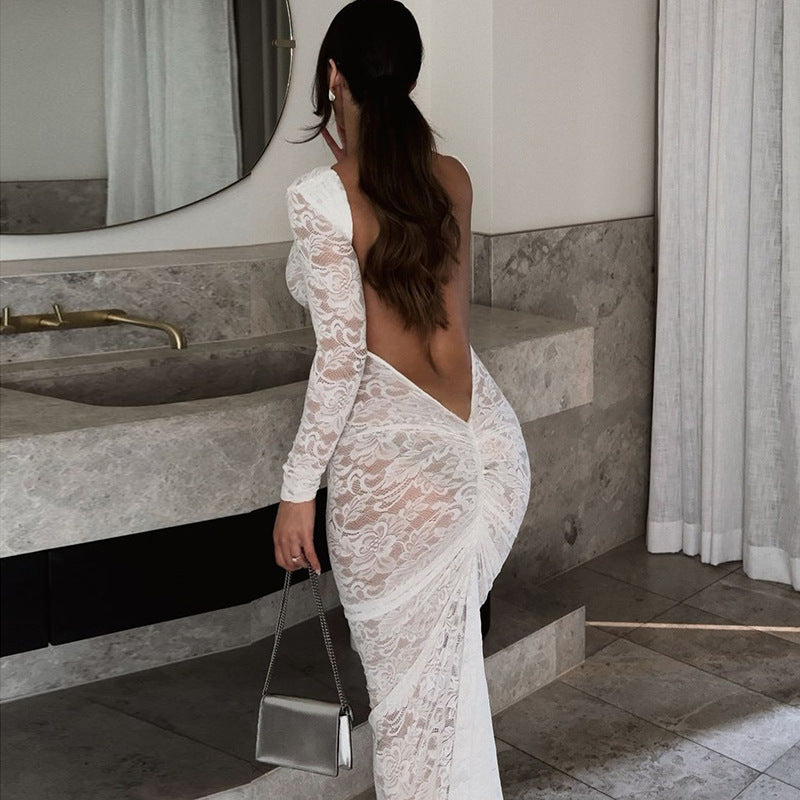 Stella Lace Backless Sexy Maxi Dress