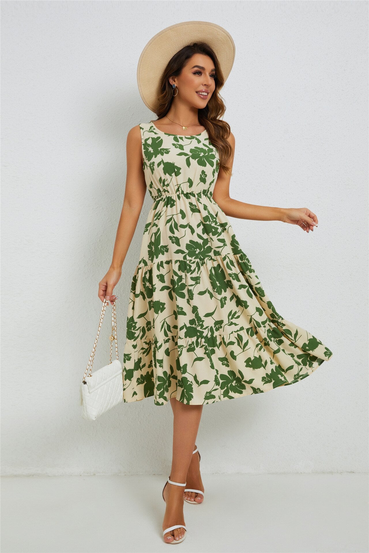 Cindy Floral Midi Dress