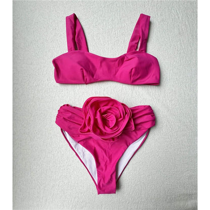 Gloria 3D Flower High Waist Bikini